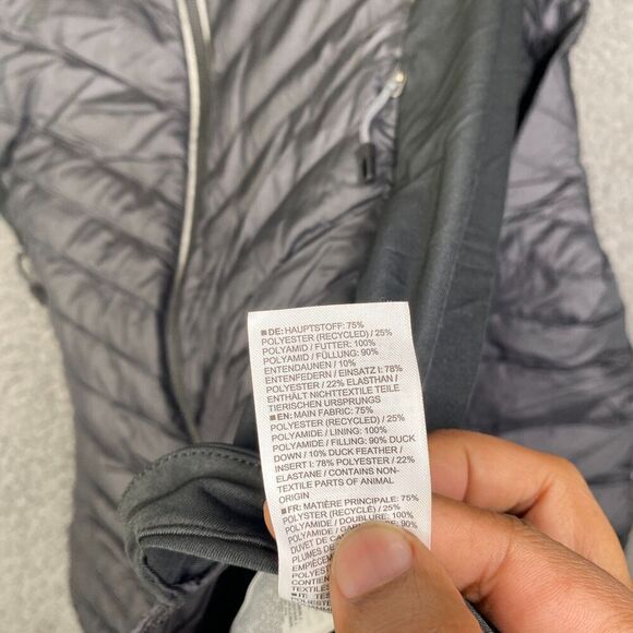 Odlo Puffer Jacket Womens Small Black N-Thermic Hybrid Zip Up - Picture 11 of 13